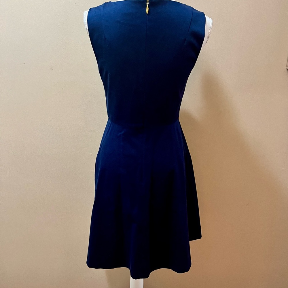Draper James Navy Blue A line Dress Size 4 - Picture 3 of 8